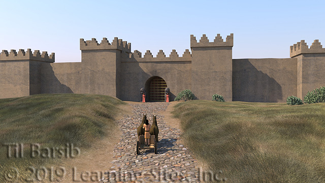 view of the Lion Gate, from the Learning Sites 3D model