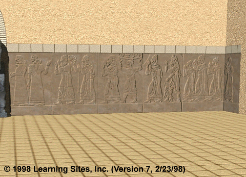 Entry D, reliefs D4-D9; detail view