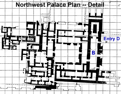 Detail of the plan of the Northwest Palace of Ashur-nasir-pal II, Nimrud