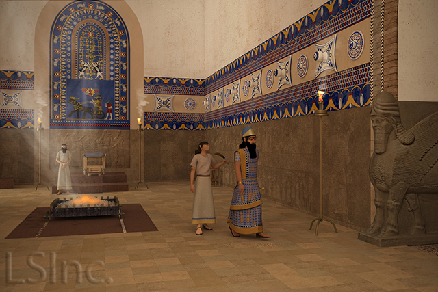 Northwest Palace throne room render