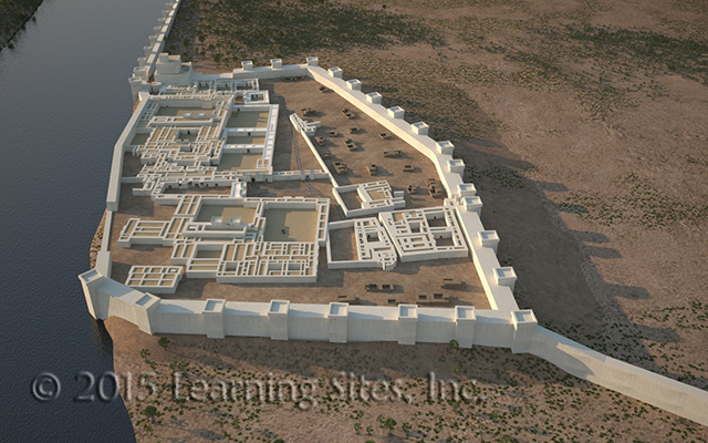 Rendering reconstructing Nimrud in the early 8th c. BCE