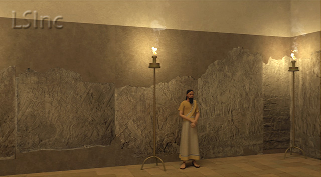 view into Lachish room