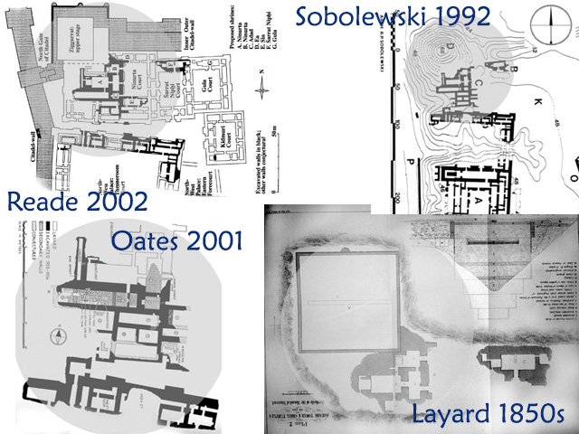 different plans of the Nimrud citadel