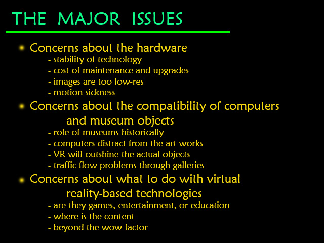 current concerns about VR