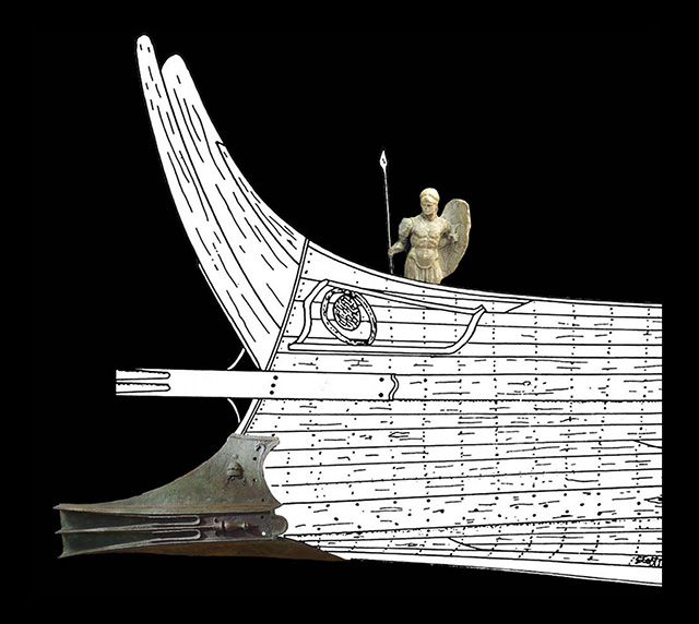 prow of a Roman warship