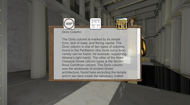 educational links from the Parthenon virtual world