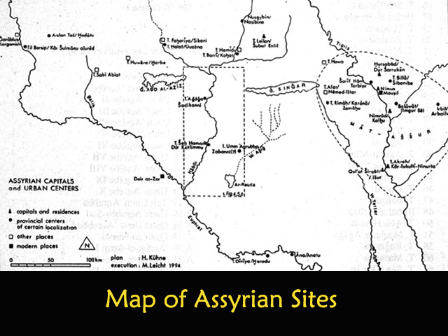 map of Assyrian sites