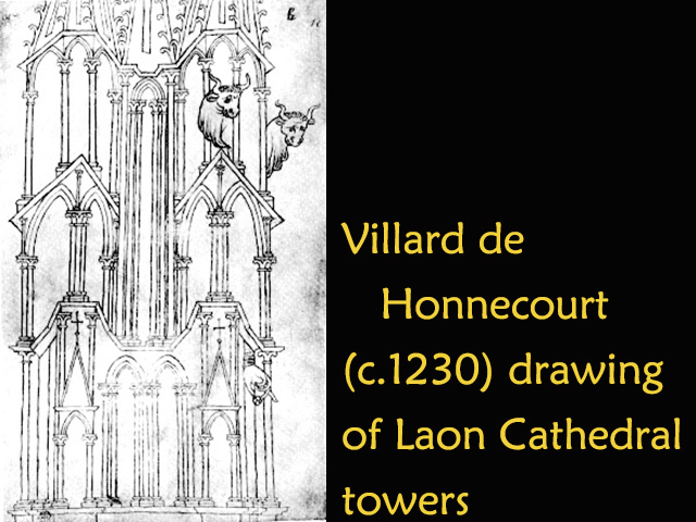 Villard's drawing of Laon Cathedral