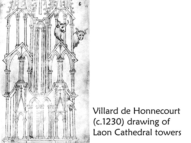 Villard de Honnecourt drawing of Laon Cathedral