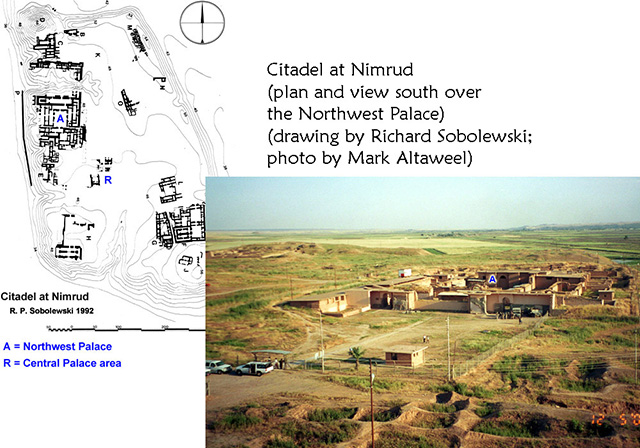 Nimrud citadel plan and view