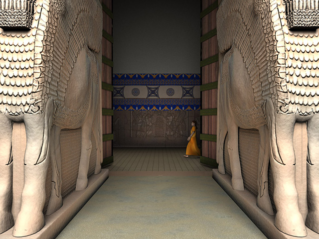 our rendering of the throne room central doorway