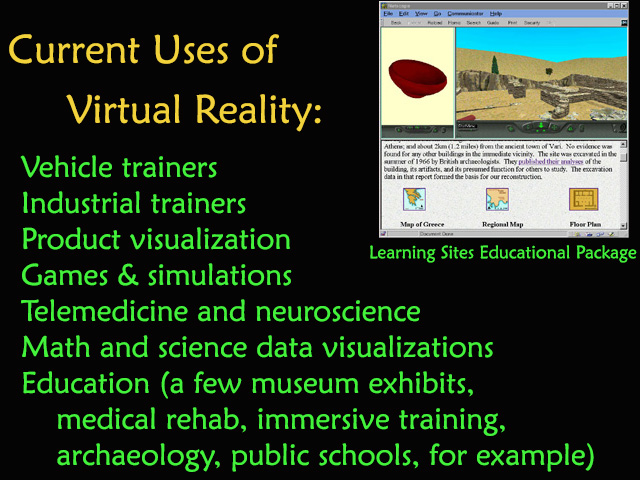 Uses of VR today
