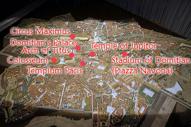 location of Flavian monuments
