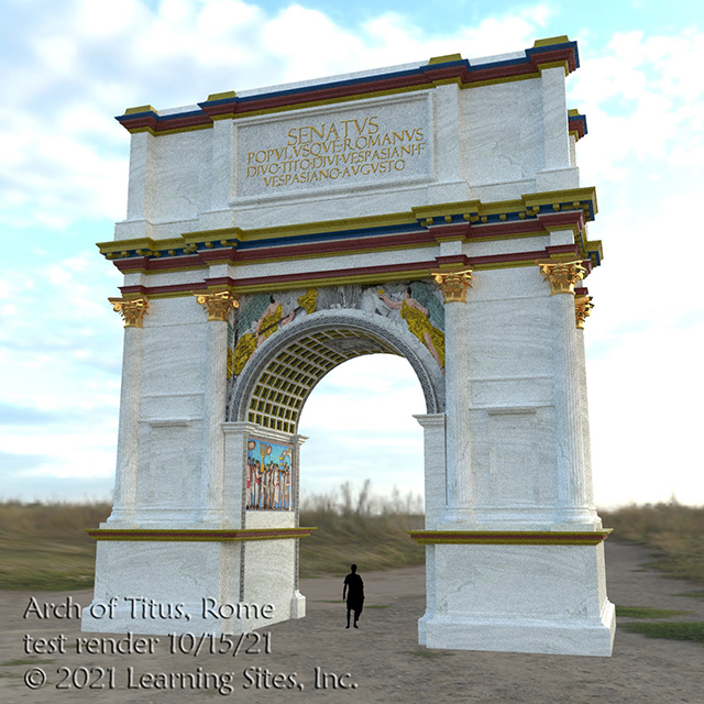 Arch of Titus colorized