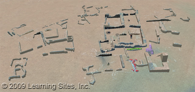 Aerial view of the Hellenistic remains, from our 3D model