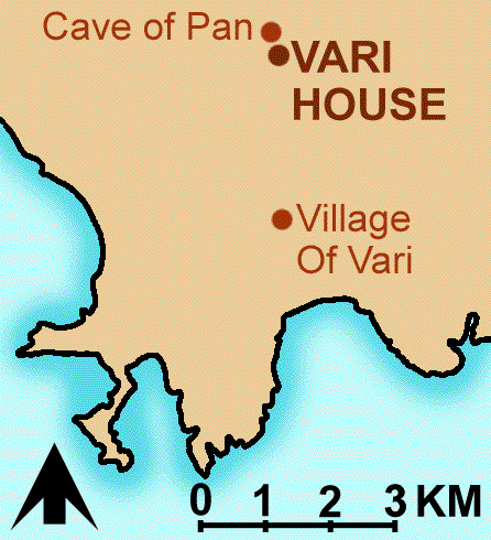 Map of the Region around Vari