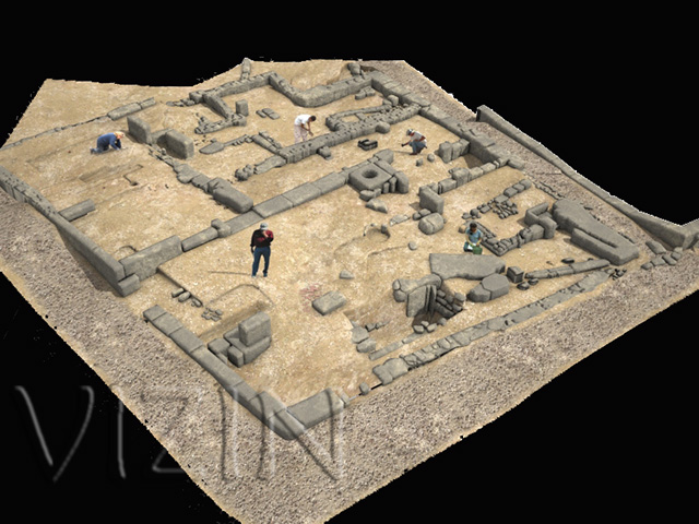 model of House 7 as excavated