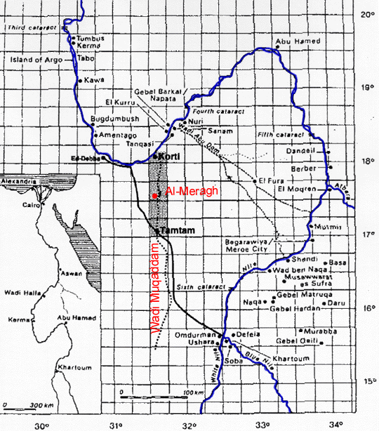 Map showing site location