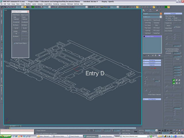 3DStudioMax view of Northwest Palace plan