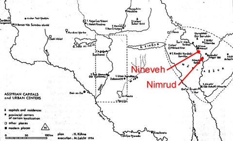 Assyrian sites map