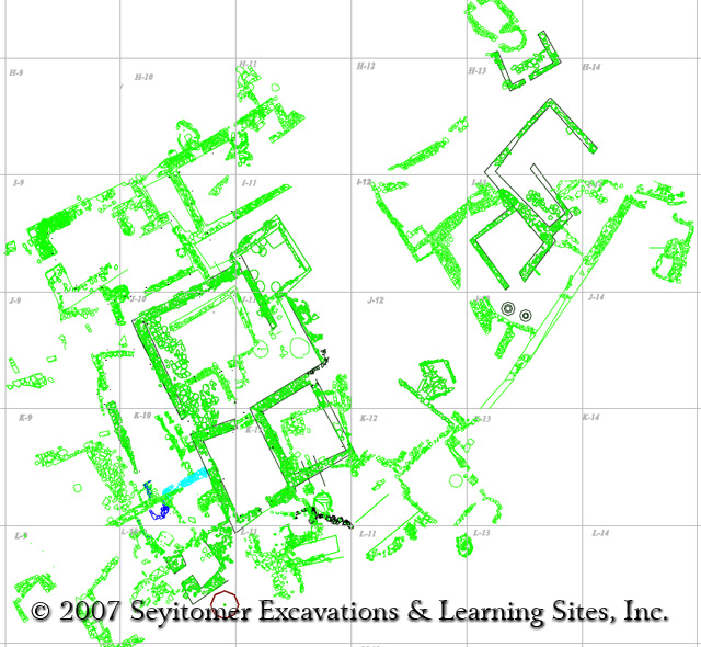 CAD plan of the central Hellenistic period remains