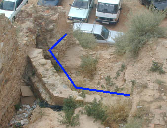 Remains of the Holy House over wall structures of Roman age